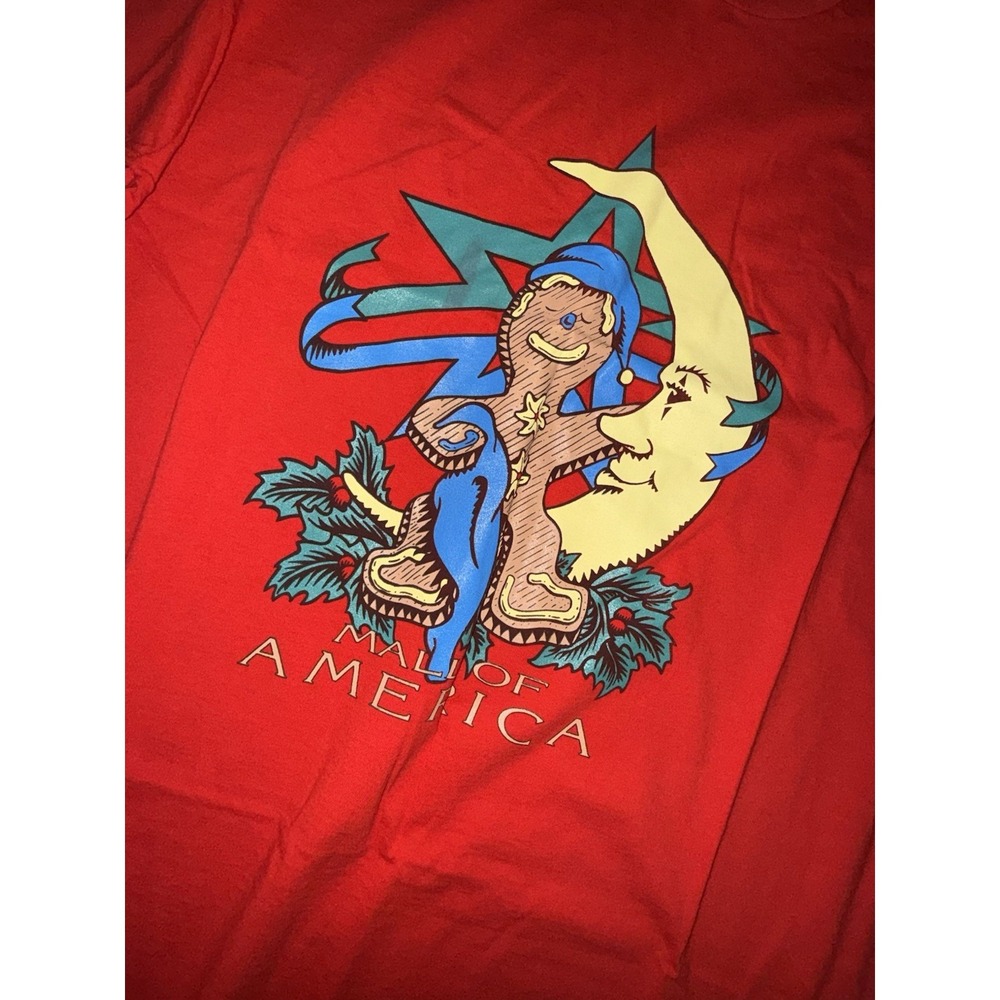 Mall of America Minnesota Single Stitch Red T-Shirt Adult XXXL Holiday Graphic